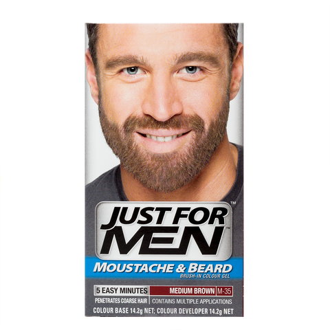 Brush-In Color Gel For Moustache & Beard <br> Medium Brown