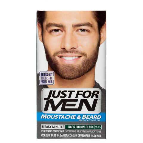 Brush-In Color Gel For Moustache & Beard <br> Dark Brown Black