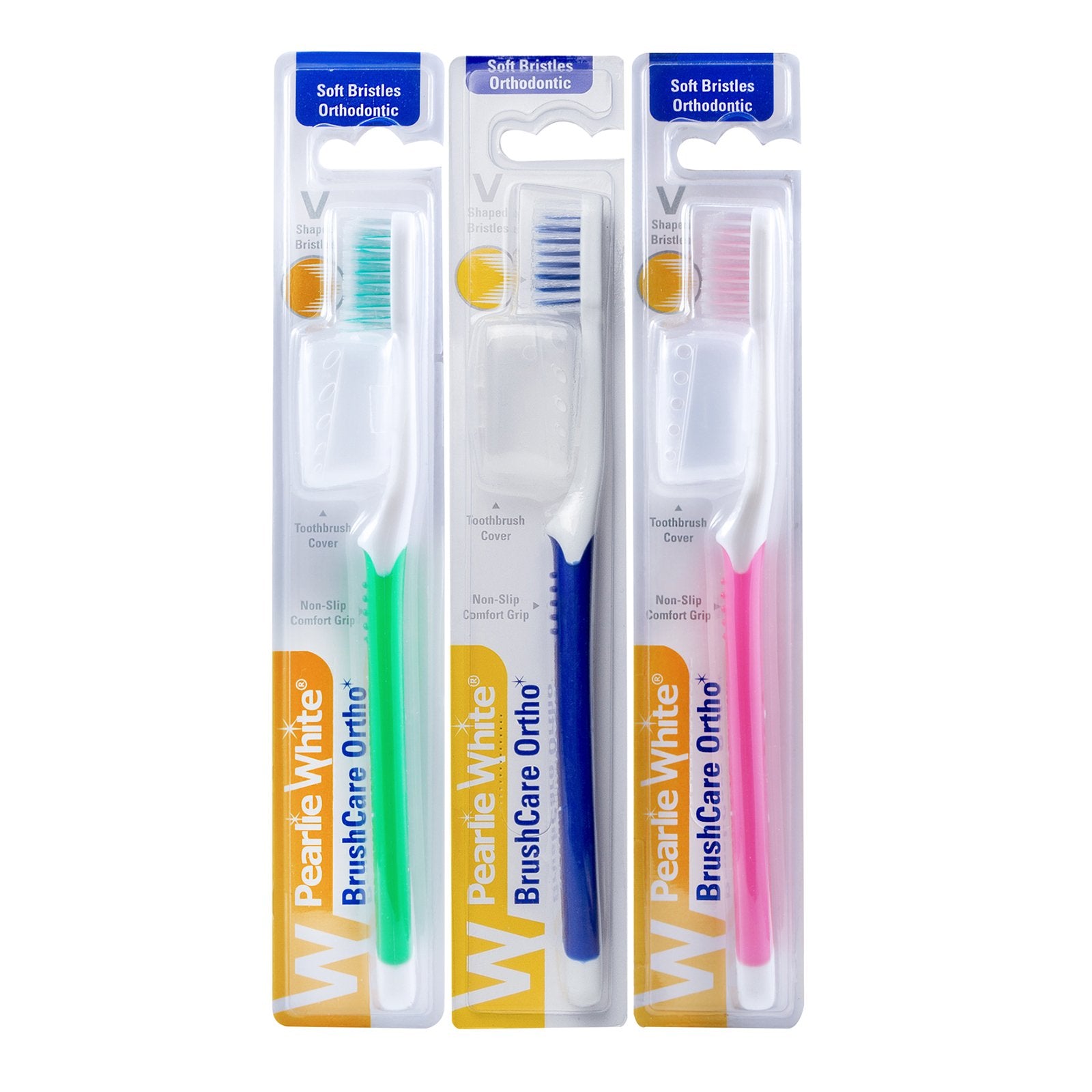 BrushCare Ortho Orthodontic Soft Toothbrush Triple Pack