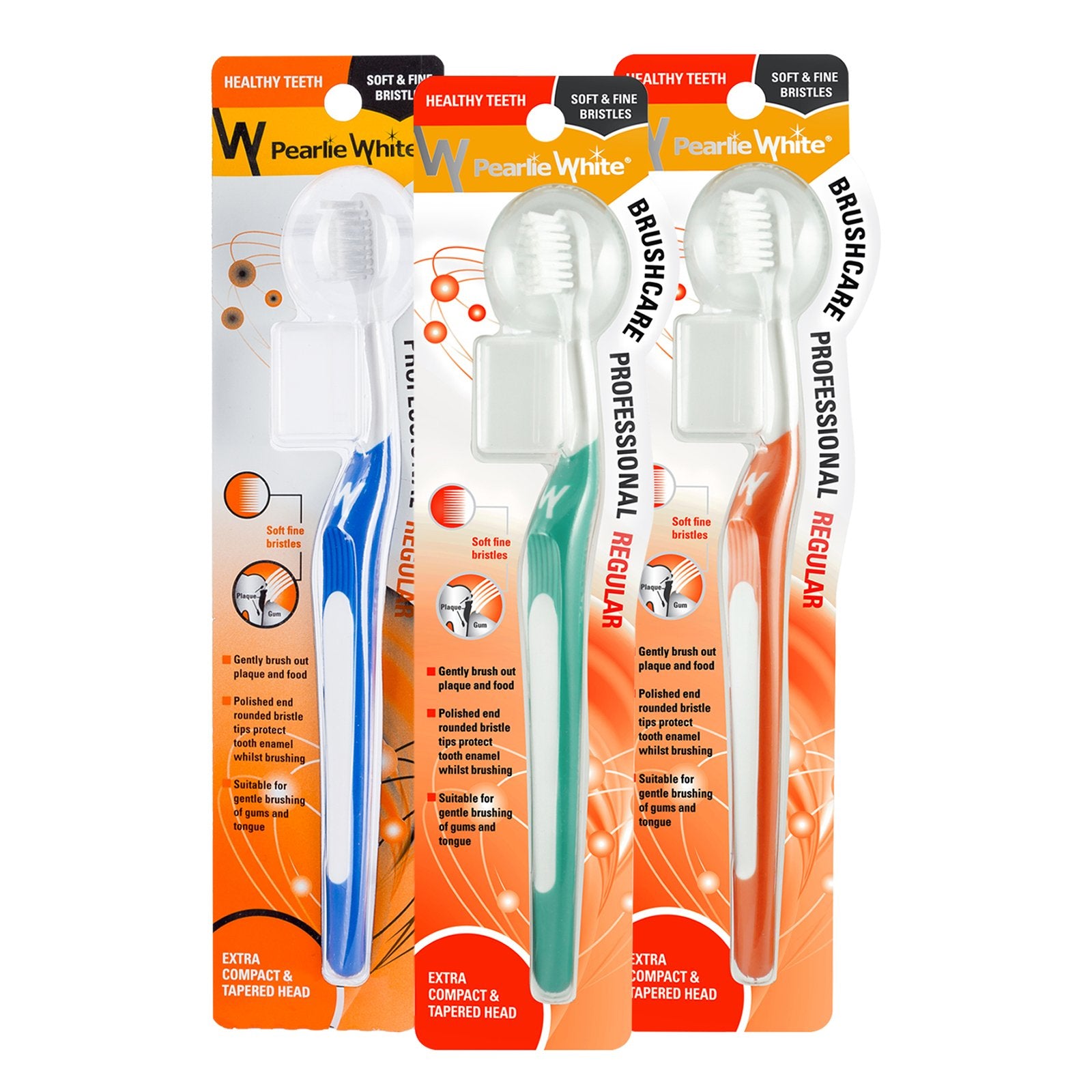 BrushCare Professional Regular Soft Toothbrush Triple Pack