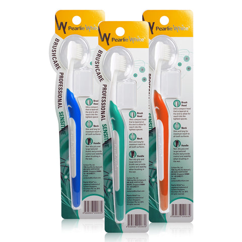 BrushCare Professional Sensitive Extra Soft Toothbrush Triple Pack (Personalize)